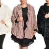 Image 1: Women's Oversized Faux-Fur Poncho with Hook-and-Eye Neck Closure