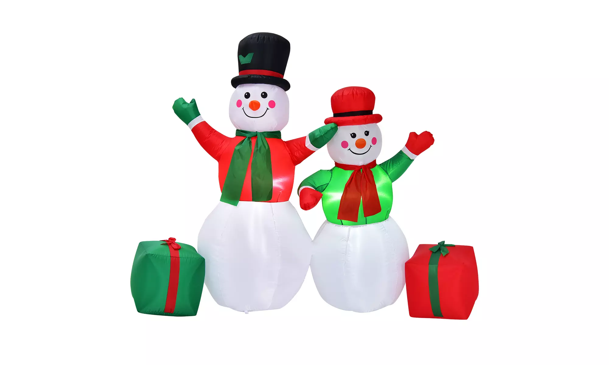 Costway 6Ft & 5Ft Christmas Inflatable Snowmen Blow Up Christmas Decoration
