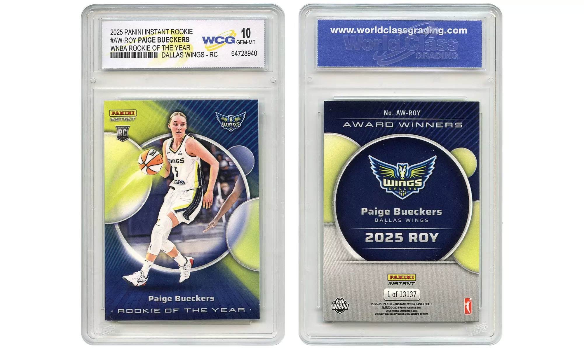 2025 Panini Rookie Card #AW-ROY Paige Bueckers WNBA