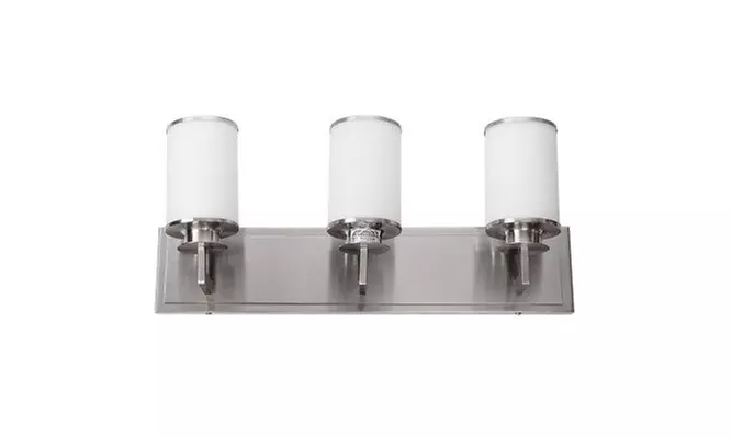  Costway 3-Light LED Vanity Fixture Nickel Wall Sconces Lighting Bathroom  