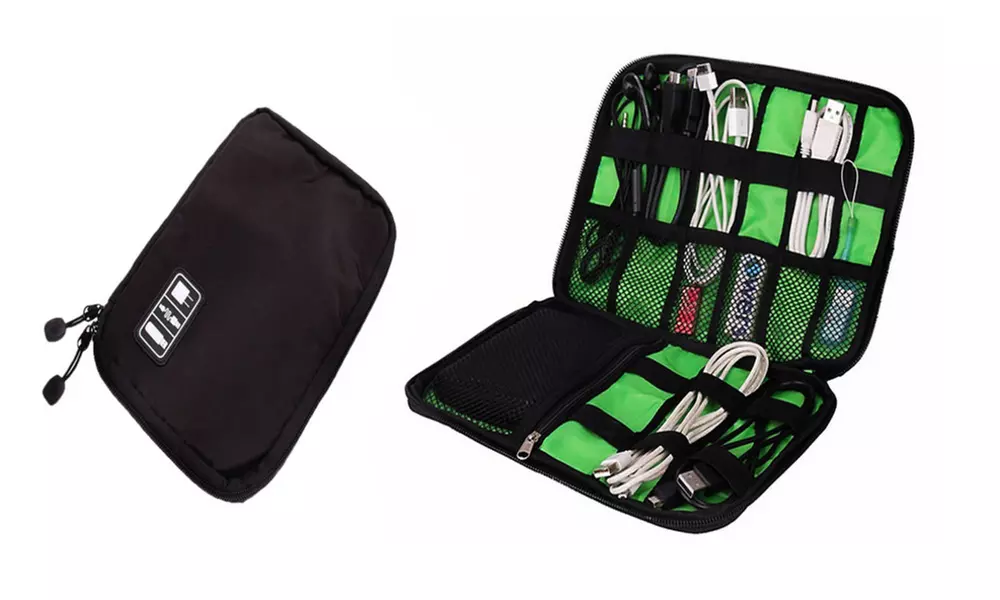 Multi-Pocket Electronic Accessories Organizer - Primary Image
