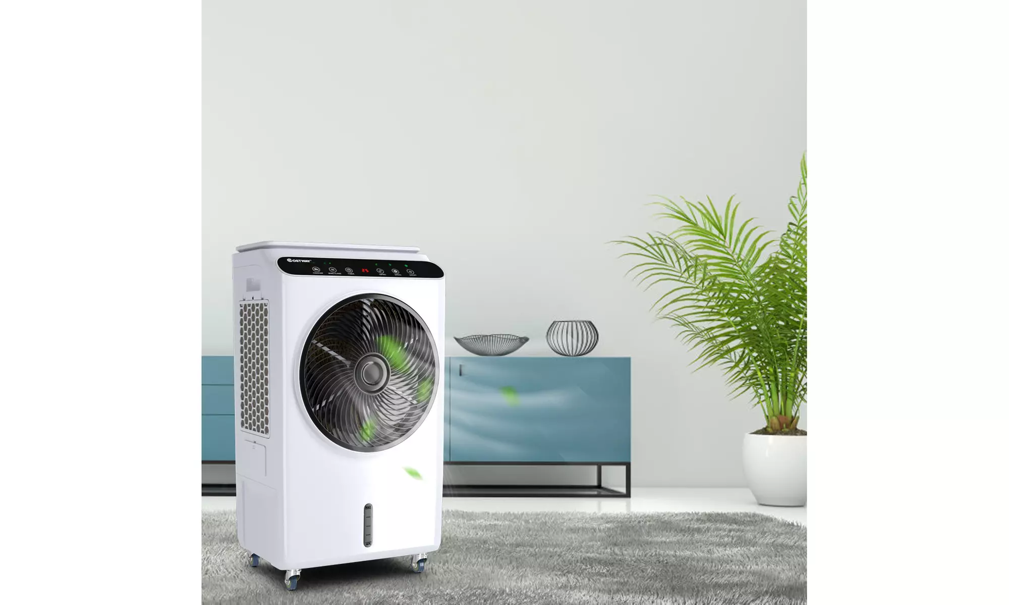 Costway Evaporative Portable Air Cooler Fan & Humidifier Remote Control 12 Timer - Primary Image