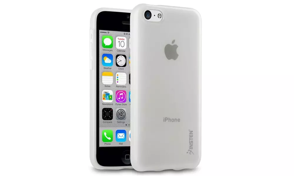 Insten Frost Clear TPU Rubber Case for Apple iPhone 5C - Primary Image