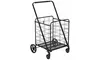 Heavy Duty 360 Degree Wheel Folding Super Jumbo Shopping Cart,Max 150 LB,Black