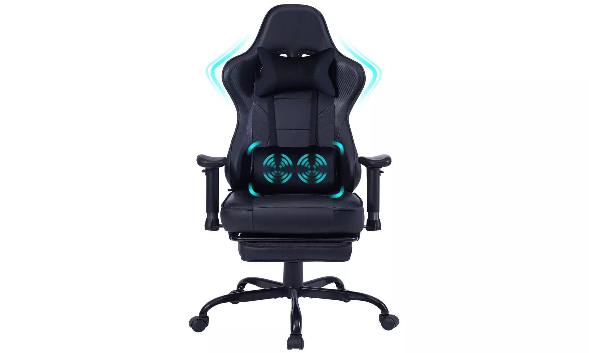 Heavy Duty High Back Gaming Chair with Footrest and Massage Function - Primary Image