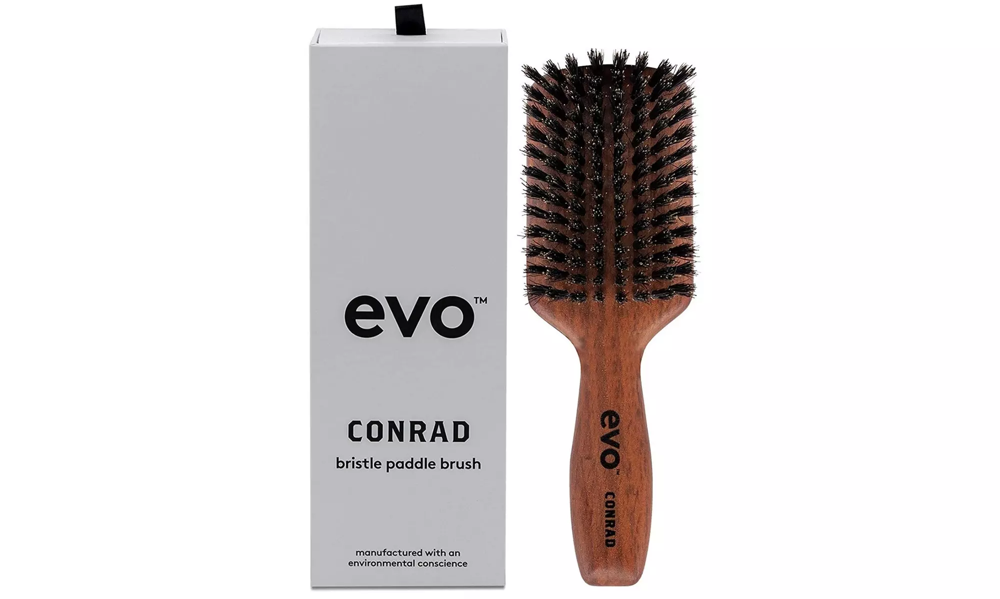 Evo Conrad Natural Bristle Dressing Brush for Polishing & Smoothing Hair