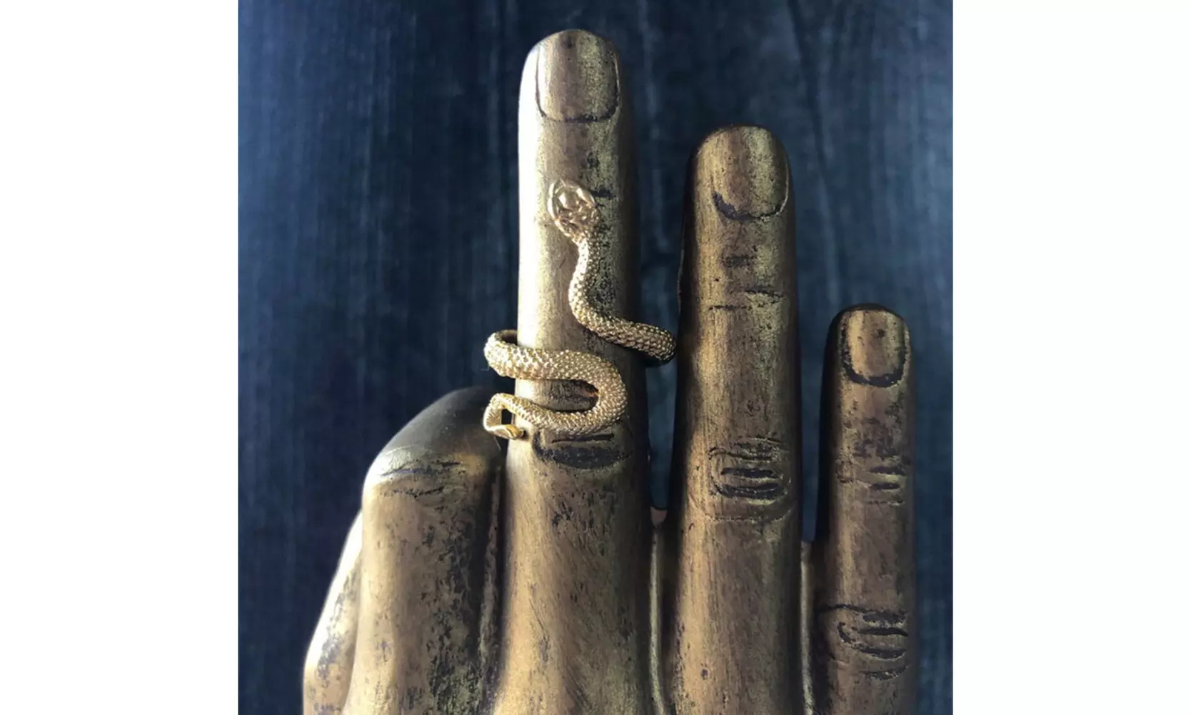US 1-2 Stainless Steel Ring Snake Gothic Jewelry Retro Animal Adjustable Unisex