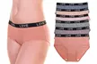 6-PK Assorted Design Cotton Hiphugger Panties - Second Medium