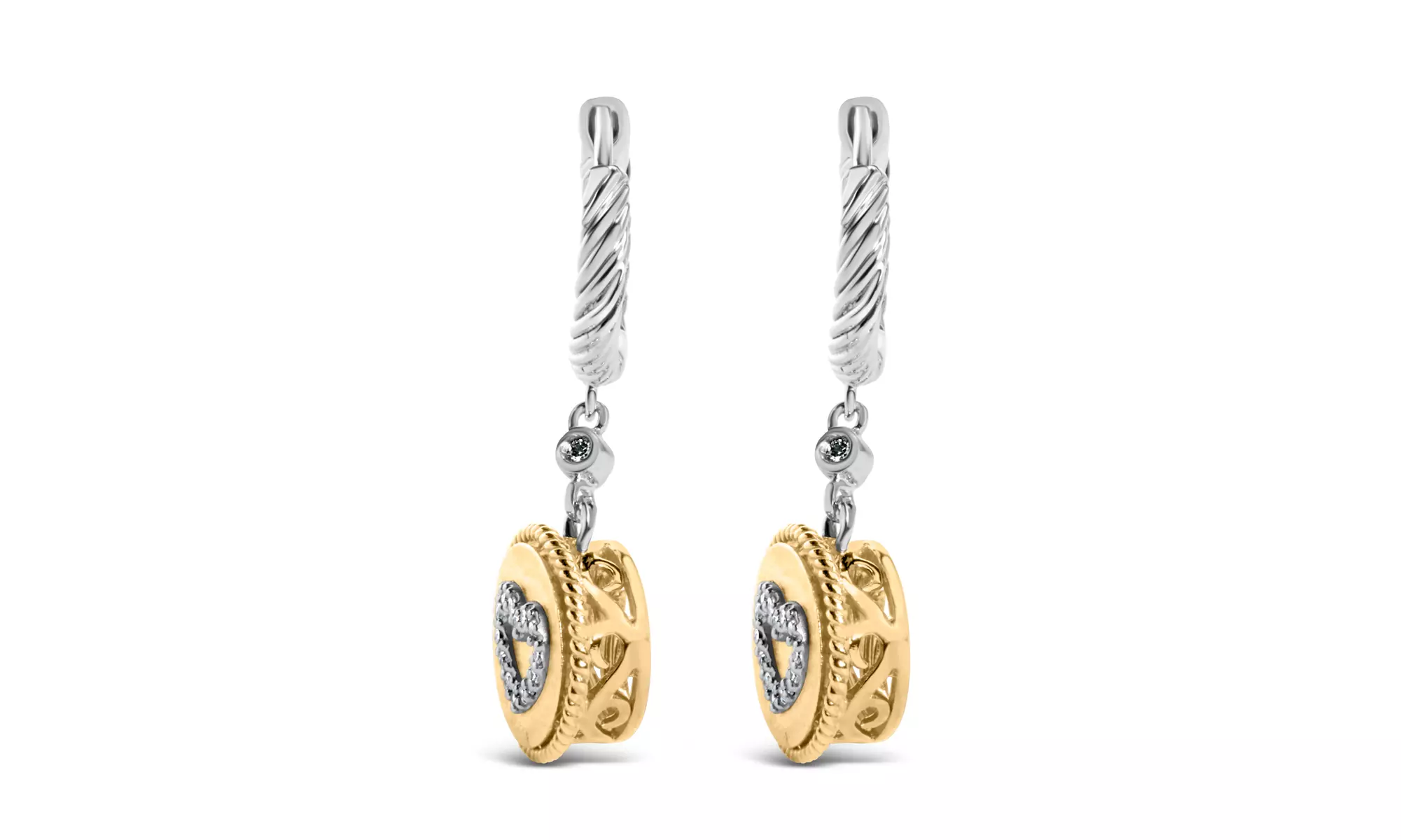 Silver & Genuine Diamond Heart Jewelry Set – Bracelet, Earrings & Pendant Necklace