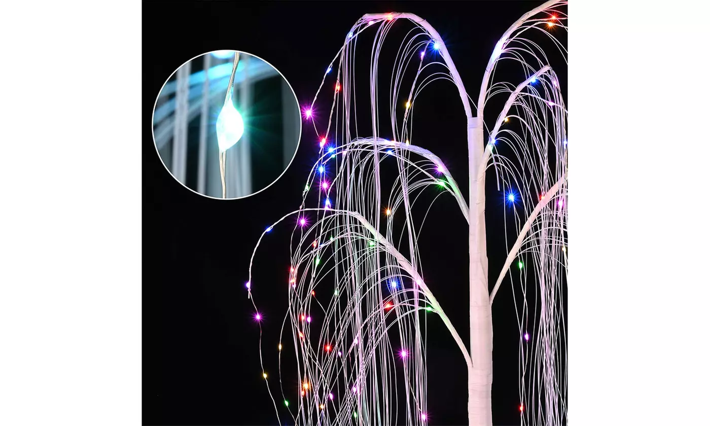 216 LED 5FT Colorful Lighted Willow Tree; RGB LED Tree with Remote; Willow Tree - Primary Image
