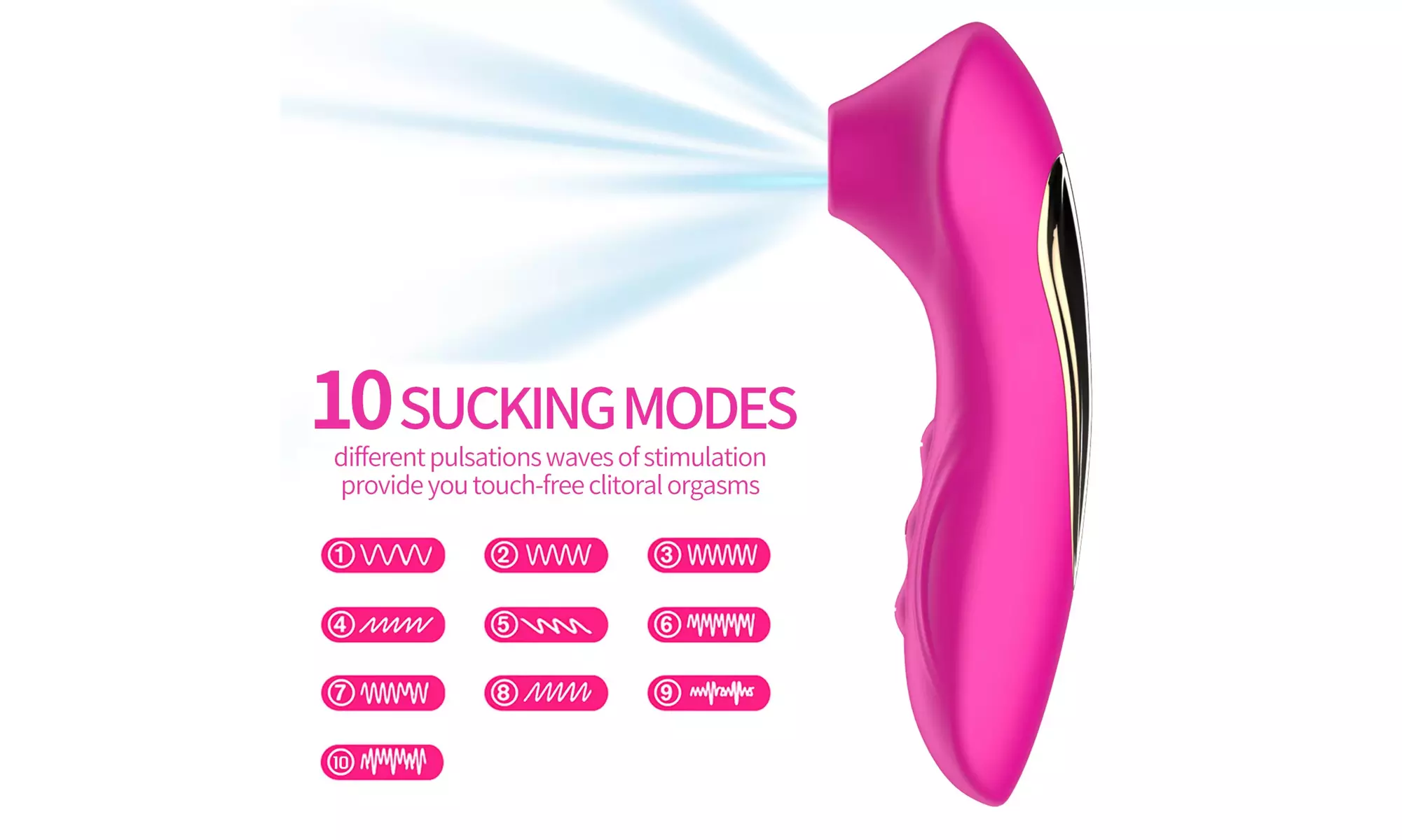 Clitoralis Handheld Stimulator 2 in 1 Sucking and Vibrating Toy