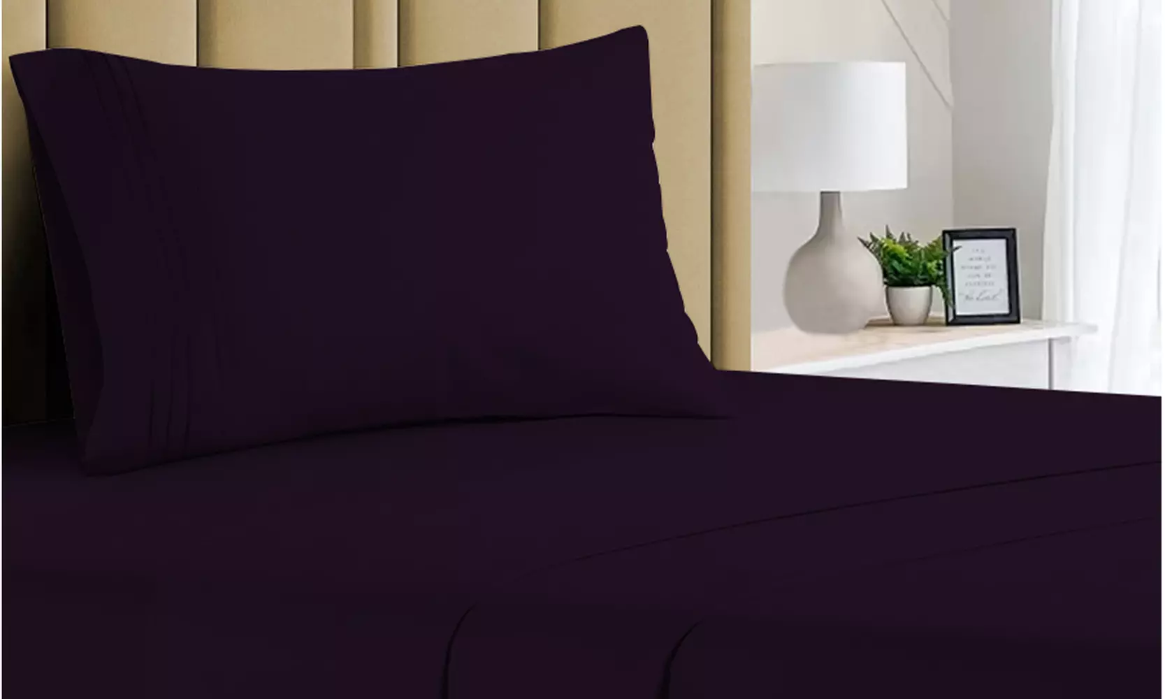 1800 TC Twin Sheet Set - 3PC Double Brushed Bamboo Blend