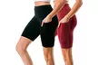2-Pack Women's Biker Bermuda Shorts High Waisted Tummy Control Leggings  - Second Medium