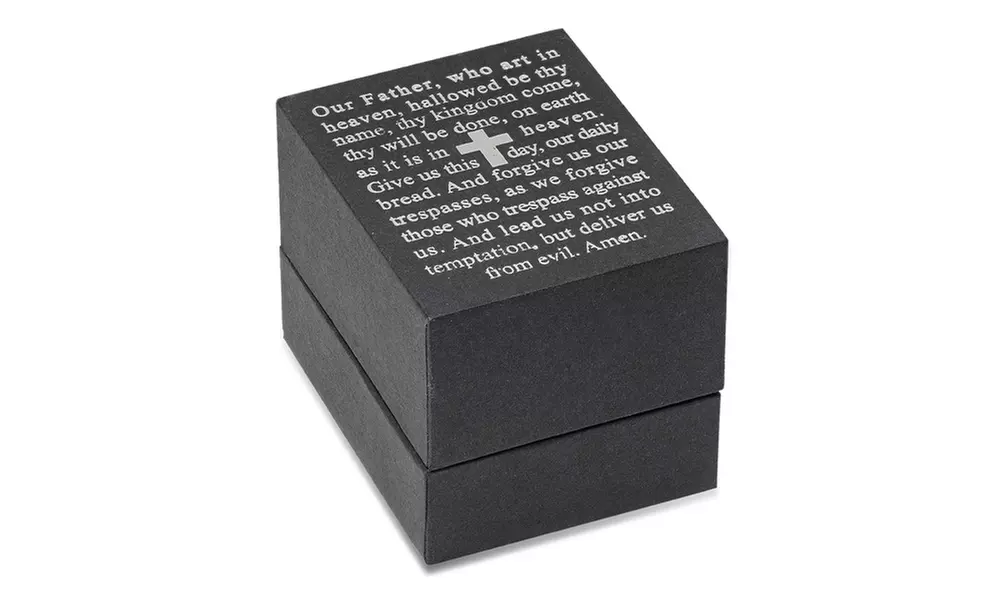  Stainless Steel Our Father Prayer Band Ring