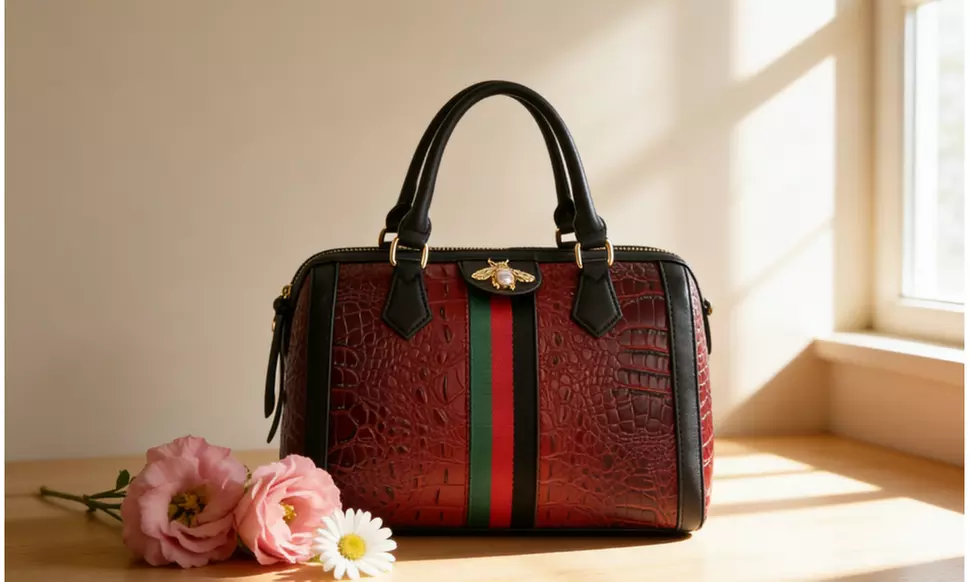 Large capacity Satchel handbag shoulder bag with Detachable Crossbody Strap