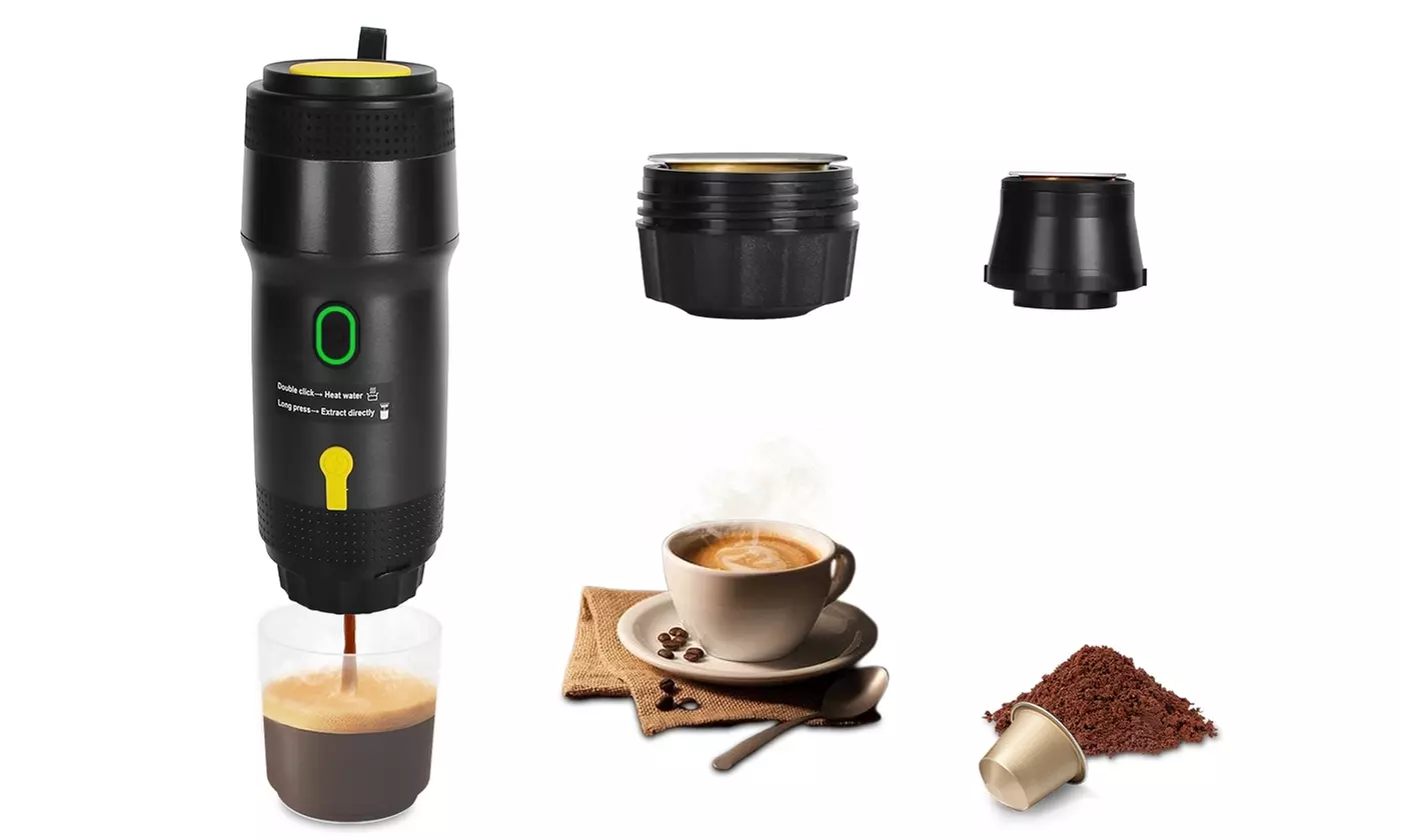 NewHome Portable Espresso Machine Electric Coffee Maker for On-the-Go Brewing