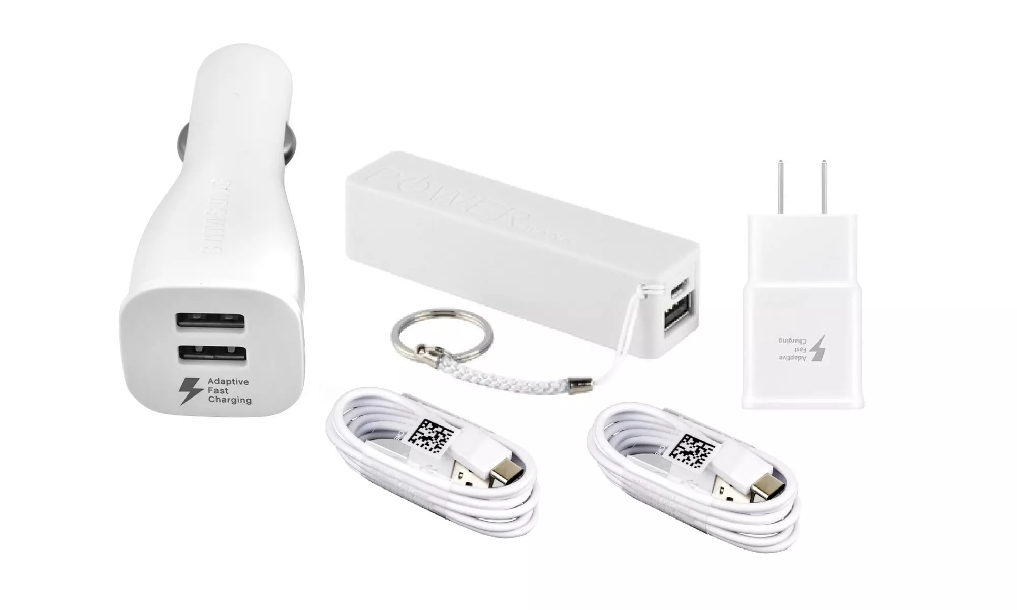 Power bank with Samsung  Fast Charging Dual Car with Wall Adapter Bundle Deal 