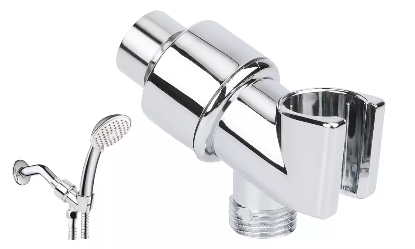 Shower Arm Holder Shower Head Holder 1/2 with Brass Swivel Ball - Primary Image