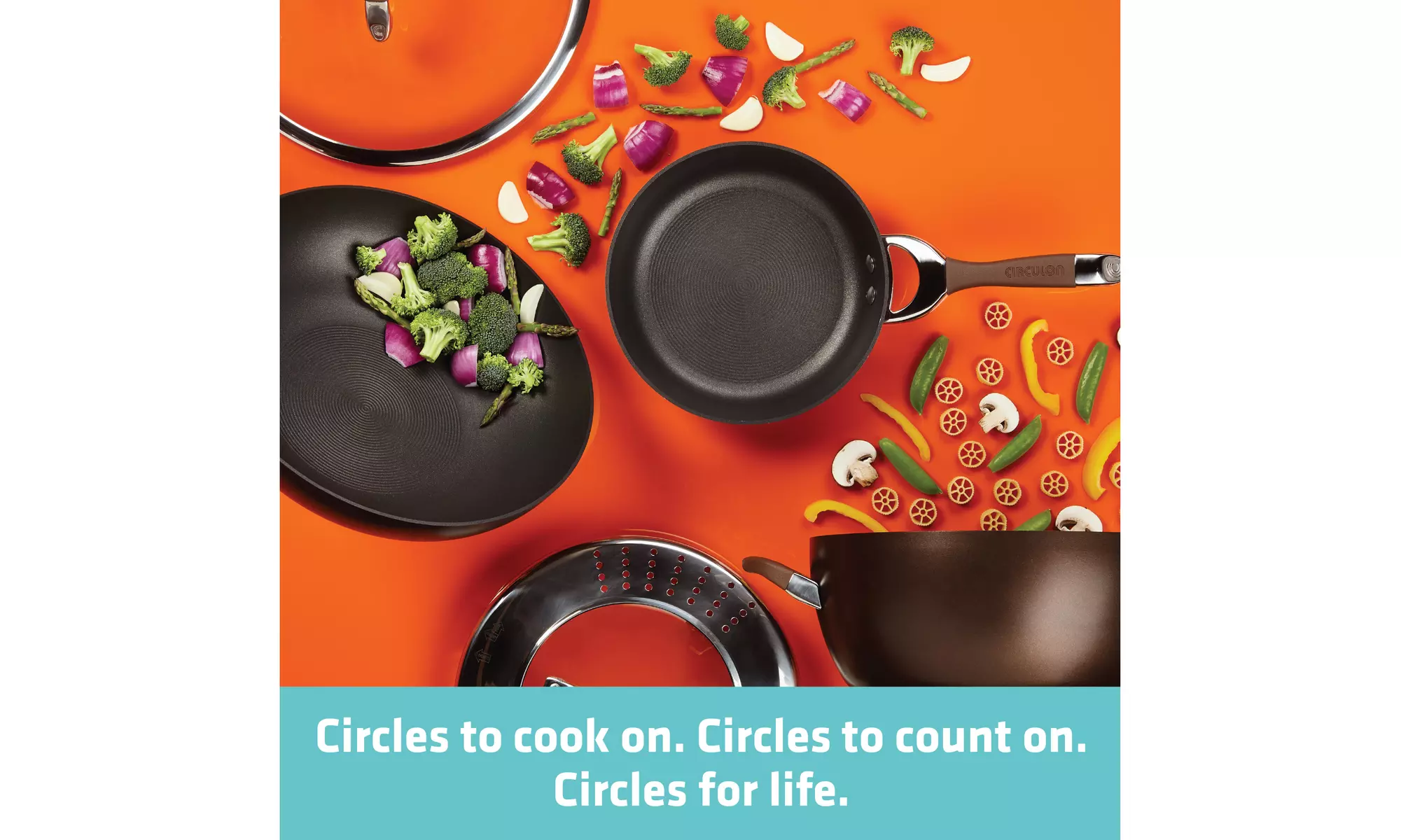 Circulon Symmetry Hard-Anodized Nonstick Cookware Set, 8-Piece, Chocolate - Primary Image