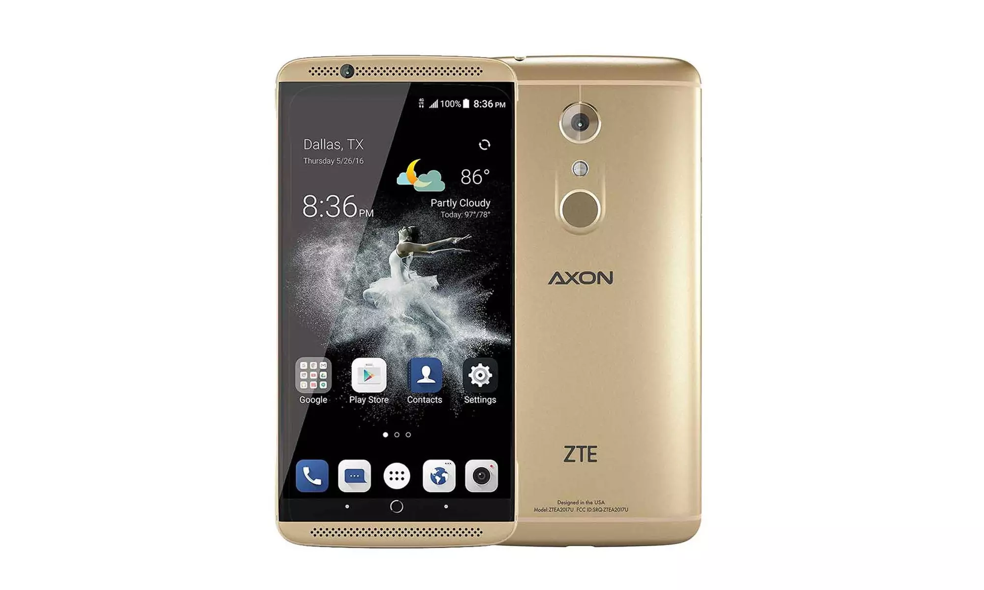 ZTE Axon 7 A2017U 64GB 5.5" AMOLED Display 20MP Camera GSM Unlocked Phone - Primary Image