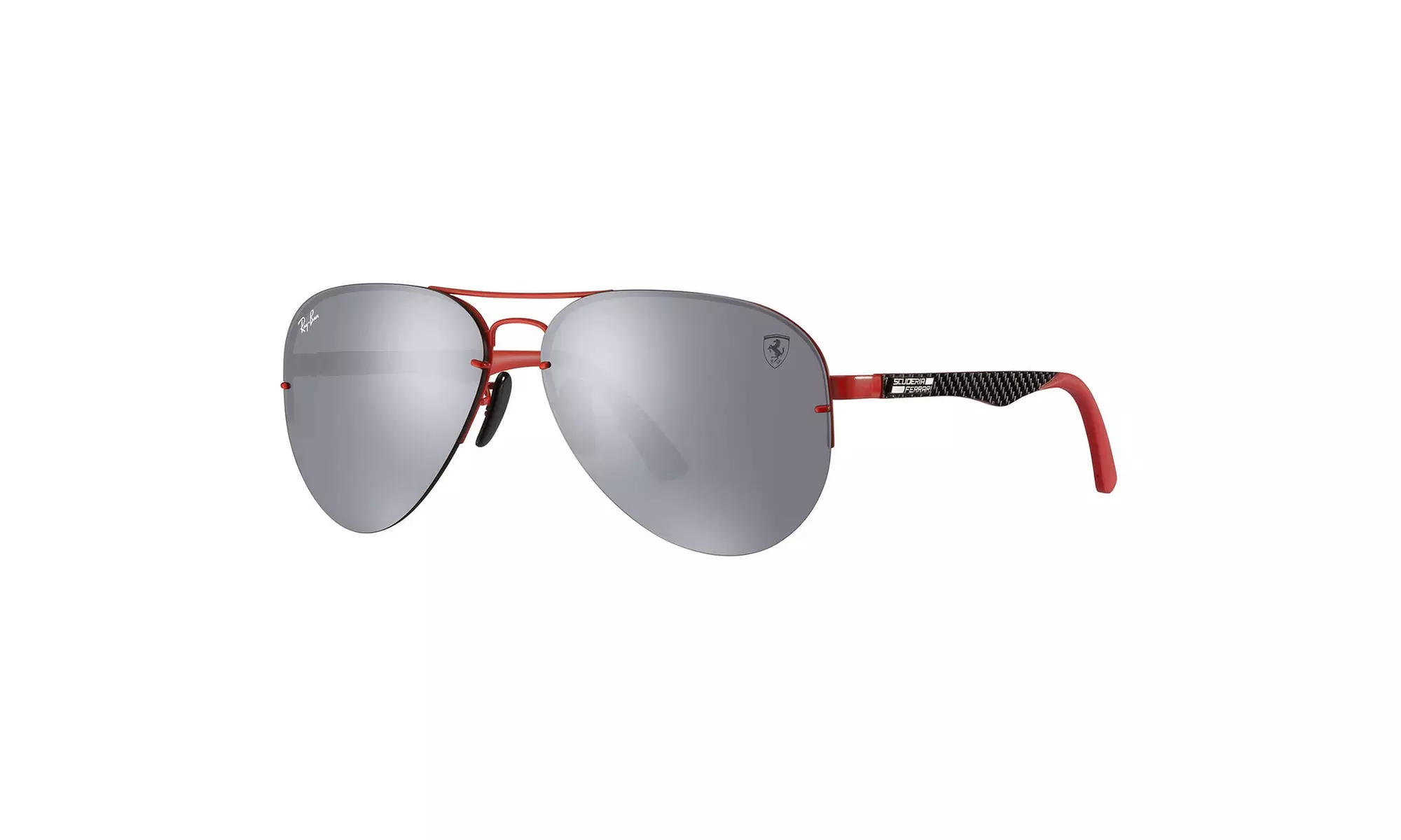 Ray Ban Scuderia Ferrari RB3460M F0126G 59 Red Black Red / Gray Mirror - Primary Image