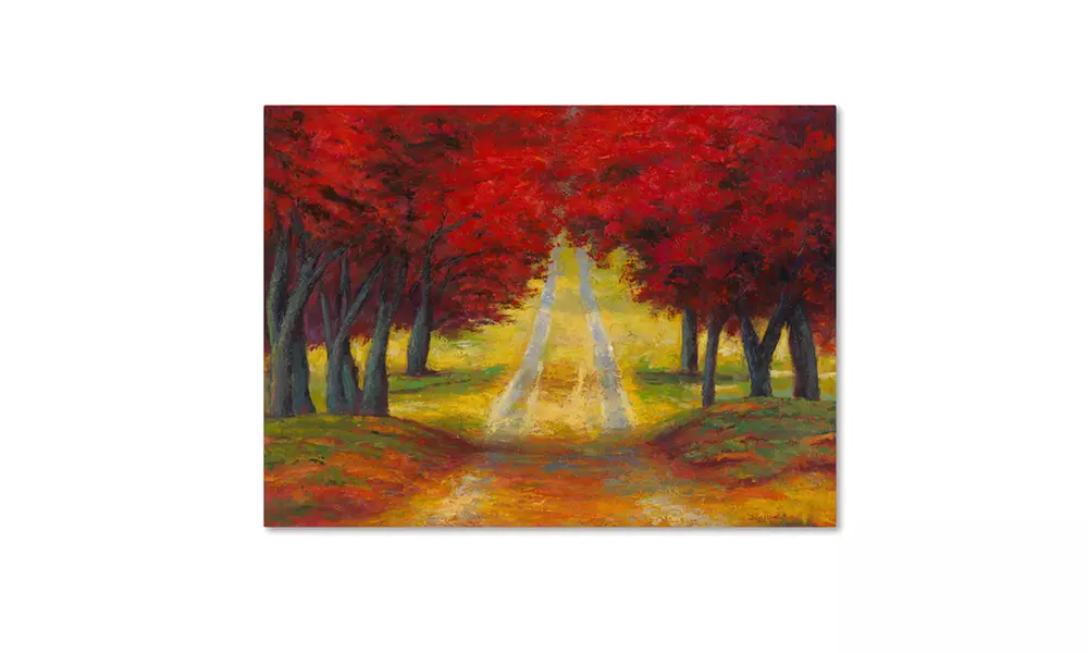 Daniel Moises 'Autumn Pathway' Canvas Art - Primary Image