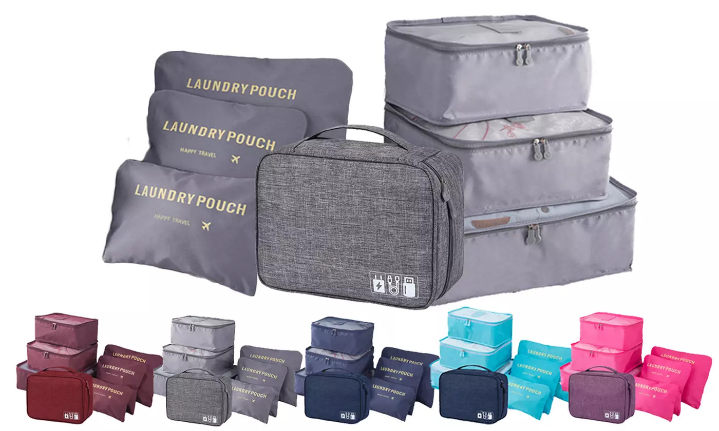 6pcs Packing Cubes & Electronics Bag Cable Luggage Organizers Travel Accessories - Primary Image