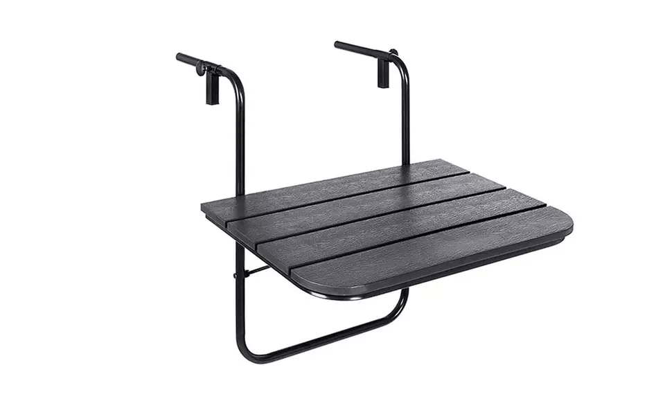 Outdoor Folding Hanging Table Balcony Railing Table for Patio - Second Medium