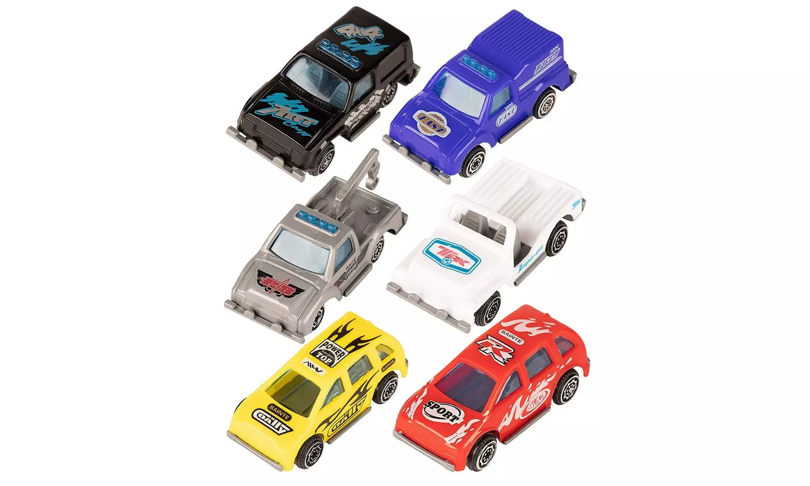 12-Pack Push Vehicle, Mini Race Car Toys, Perfect for Boys, 6 Assorted Designs - Primary Image