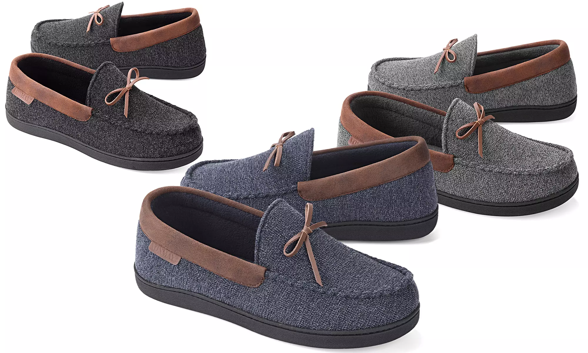 VONMAY Men's Moccasin Slippers Cozy Shoes Memory Foam Indoor Outdoor