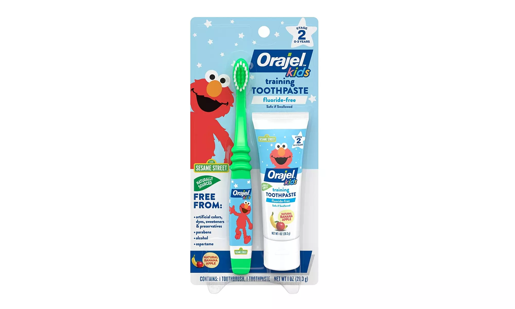 Orajel Elmo Fluoride Free Tooth & Gum Cleanser with Toothbrush - Primary Image