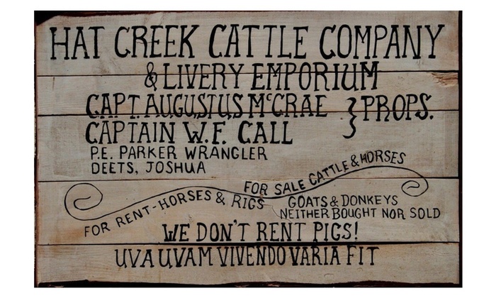 Lonesome Dove Hat Creek Cattle Co. Old Wooden Sign We Don ... - 700 x 420 jpeg 124kB