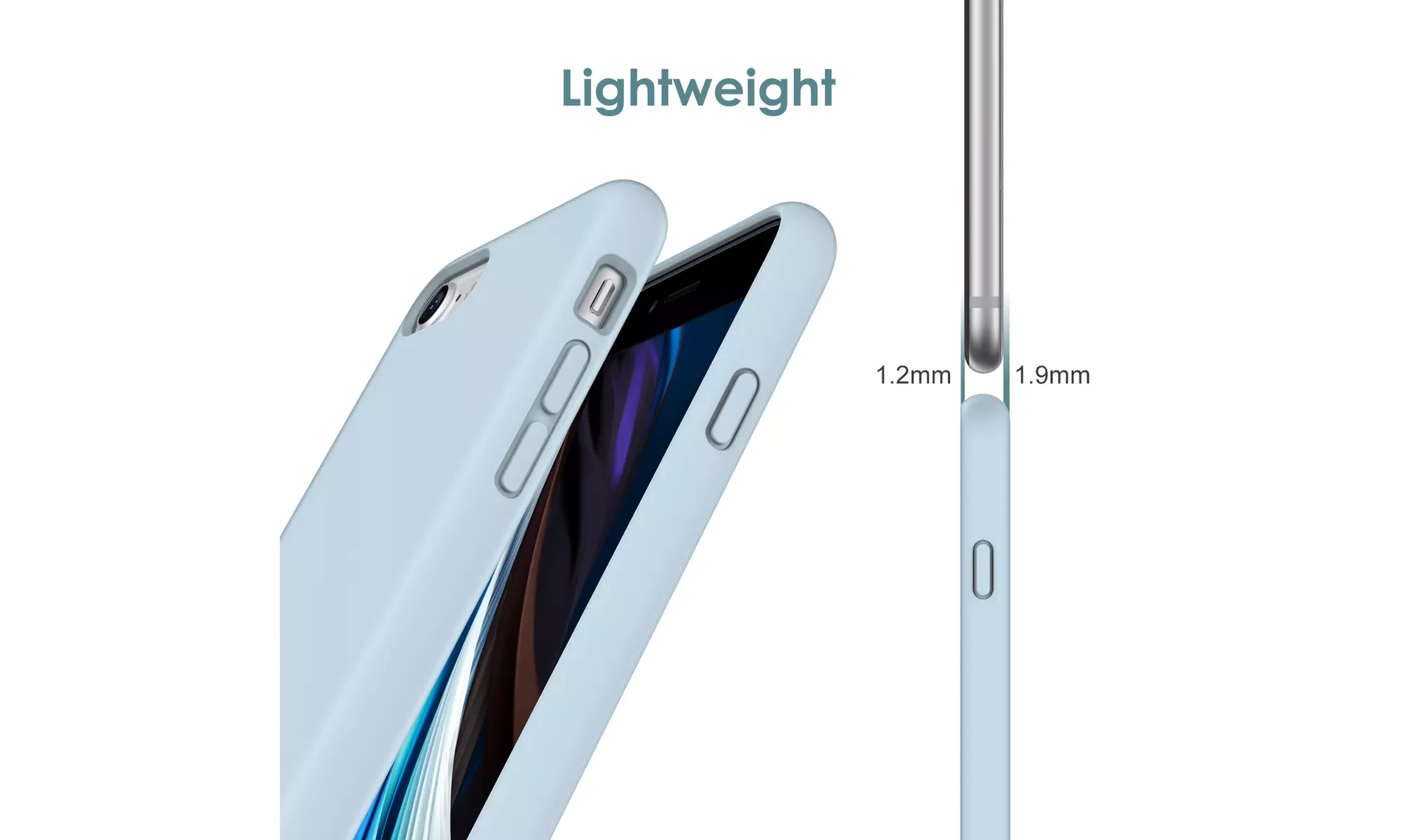 Silicone Case for iPhone 7/8, iPhone SE 3/2, Silky-Soft Touch Shockproof Case