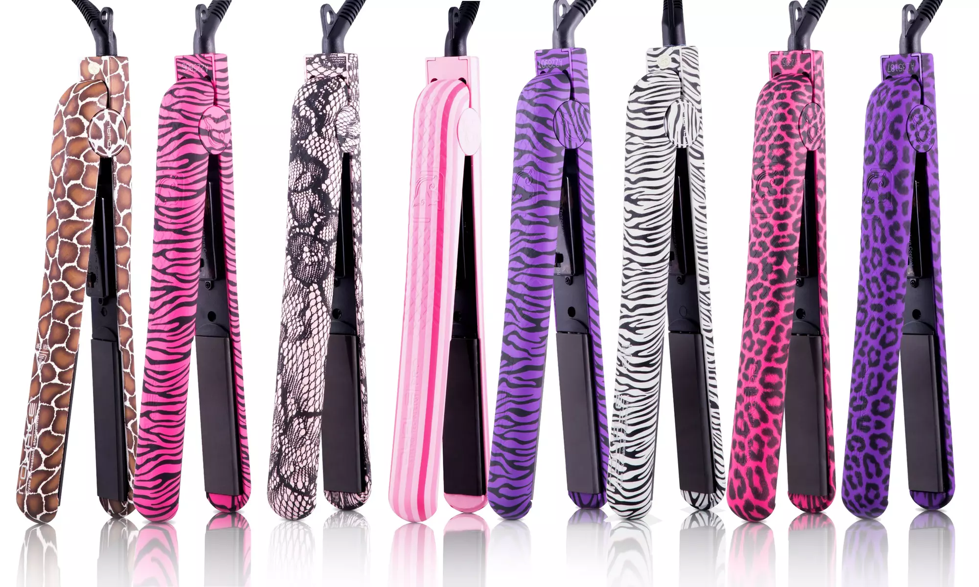 Classic Print 1" Flat Iron w/ 100% Ceramic Tourmaline Plates - Primary Image