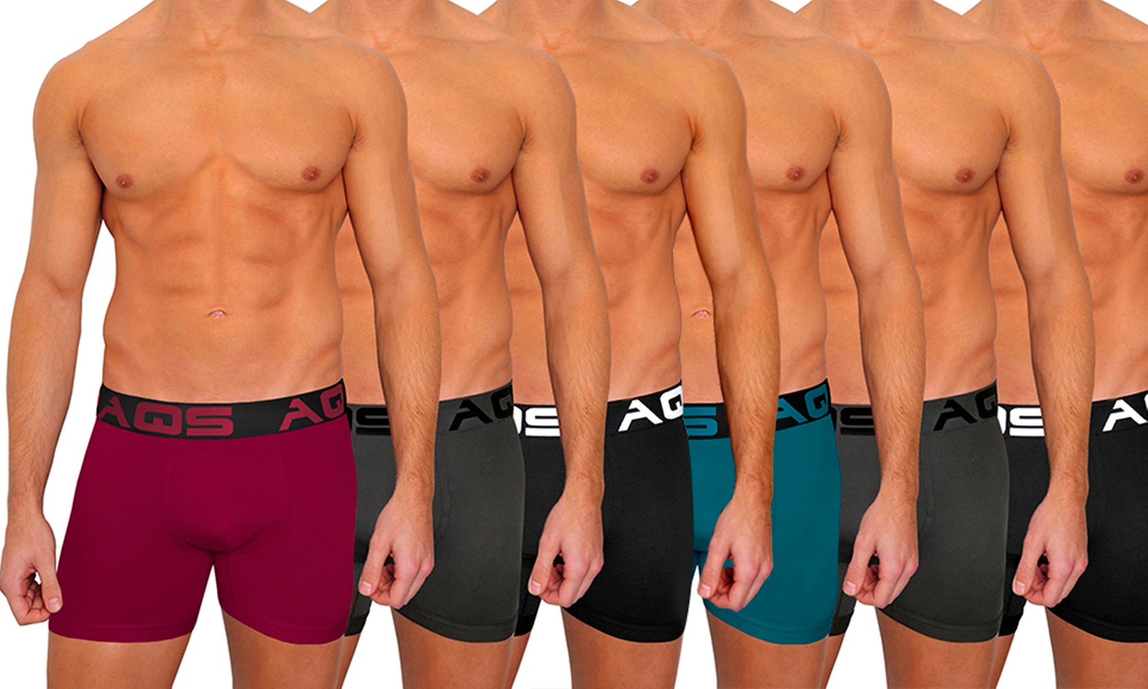 AQS Assorted Six-Pack Men's Boxer Briefs