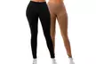 JVINI 2-Pack Women's High Rise Stretch Leggings - Second Medium