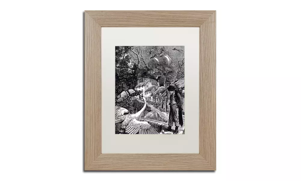 Nick Bantock 'Dodgers Dream' Matted Birch Framed Art - Primary Image