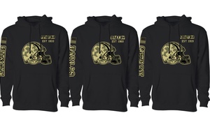 Men Ultimate Camo Football Black Pull Over Hoodie (S-2XL)