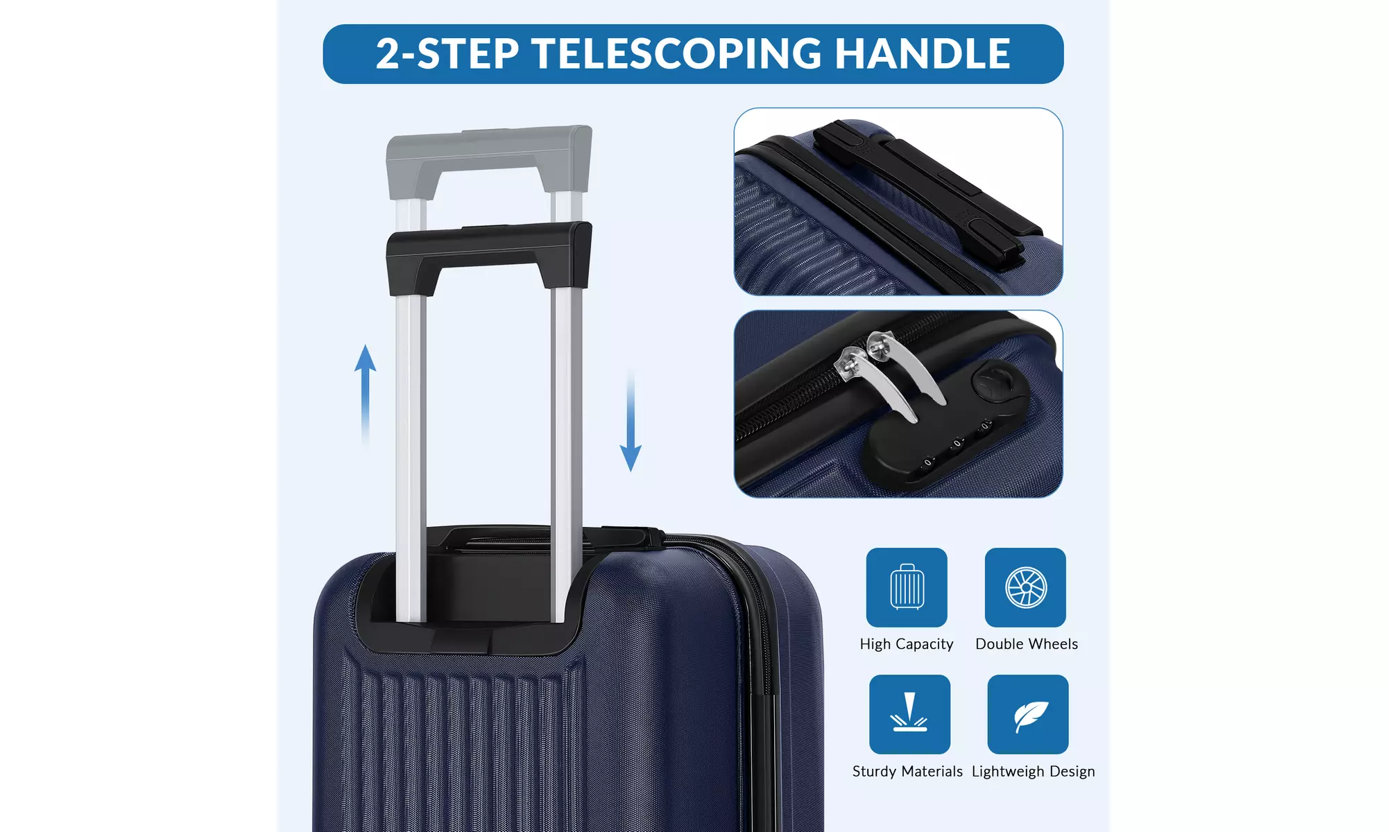 Dual Spinner Hard-Sided Carry-On Two-Piece Luggage Set
