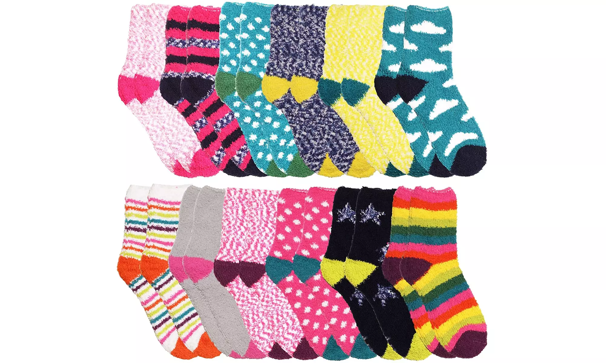 12 Pairs Yacht & Smith Womens Bulk Warm And Cozy Fuzzy Socks - Primary Image