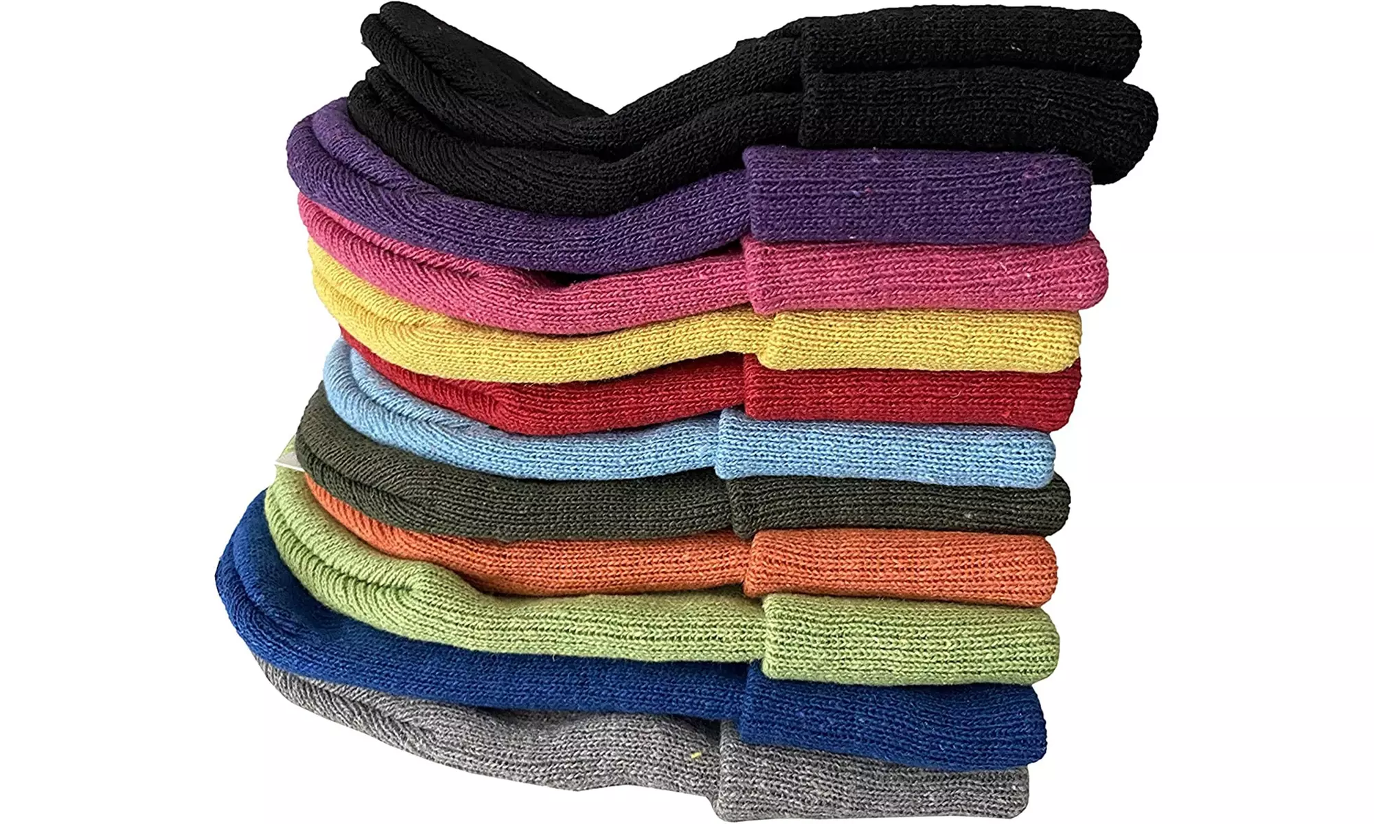 12 Pairs of Yacht & Smith Winter Beanie Hats, Mens Womens