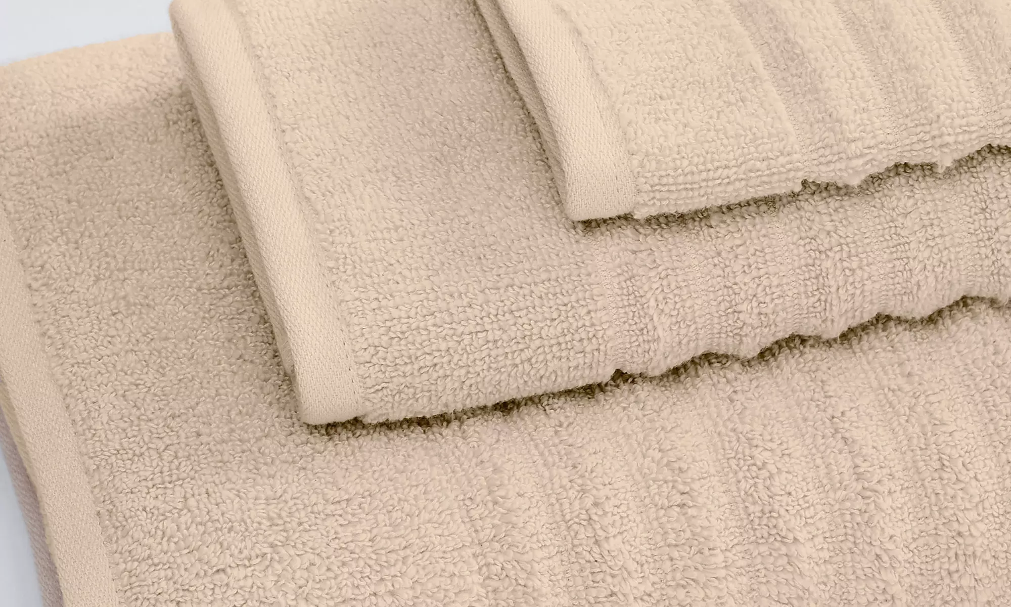 FreshFolds Premium Cotton Ribbed Towel Set