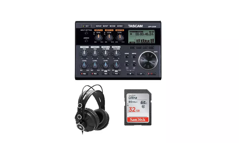 Tascam DP-006 Digital Portastudio Multi-Track Recorder with Headphones Bundle - Primary Image