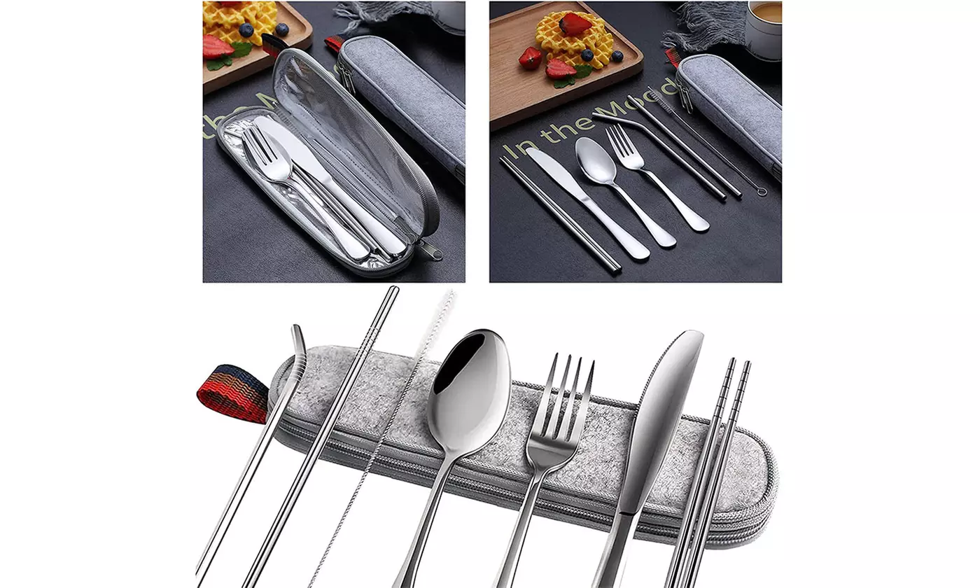Portable Utensils Silverware Flatware Sets Travel Camping Cutlery Set