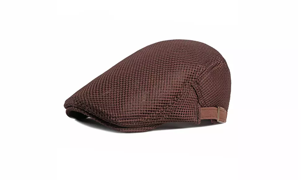 Men's Mesh Summer Gatsby Cap Ivy Hat Newsboy Golf Driving Flat Cabbie