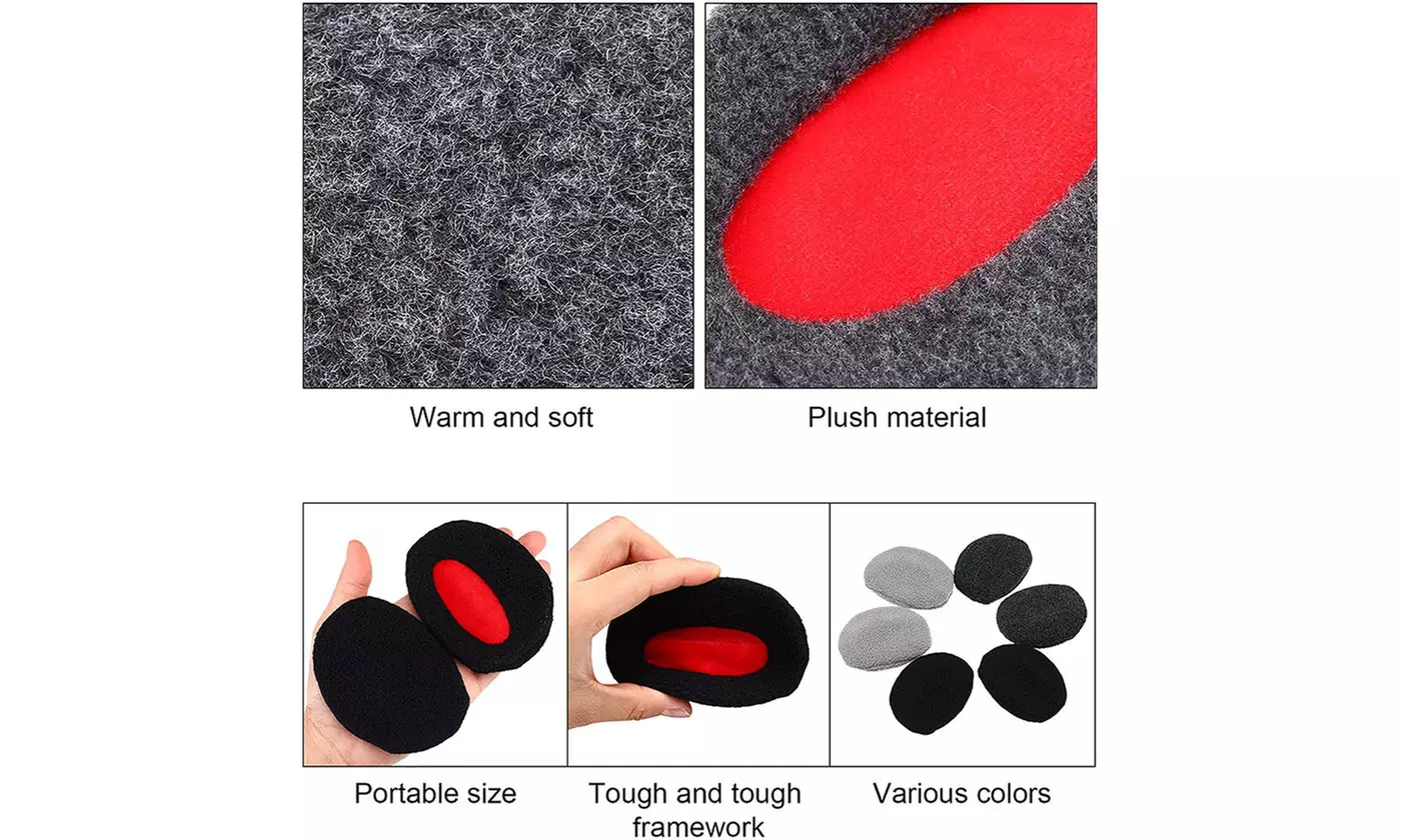 6 Pairs Bandless Ear Warmers Winter Bandless Fluffy Fleece Earmuffs