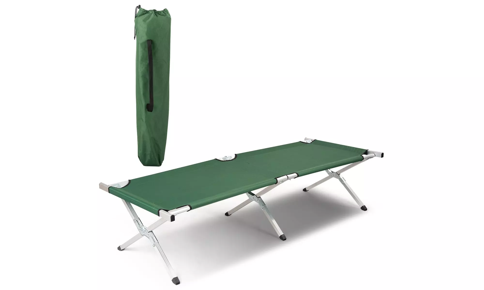 HFS Outdoor Portable Folding Cot Military Hiking Camping Sleeping Bed Fish - Primary Image