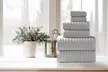 Bibb Home 6 Piece Ribbed Egyptian Cotton Towel Set - Second Medium