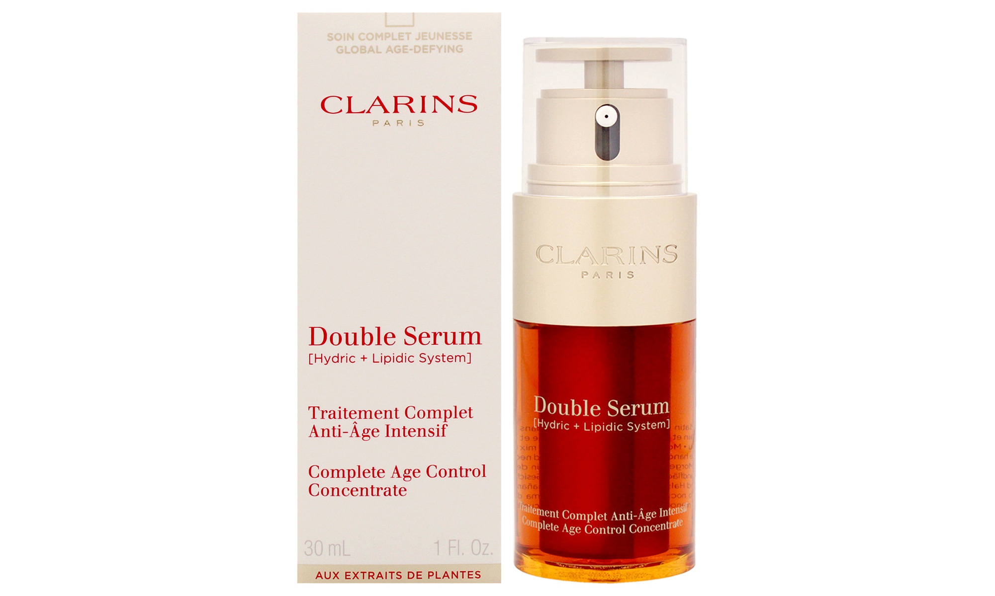 Clarins Double Serum Complete Age Control - Anti-Aging & Anti-Wrinkle 1.0 Fl. Oz