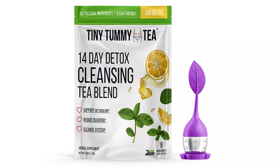Tiny Tummy Cleanse Detox Tea with Infuser (2 Week Supply)